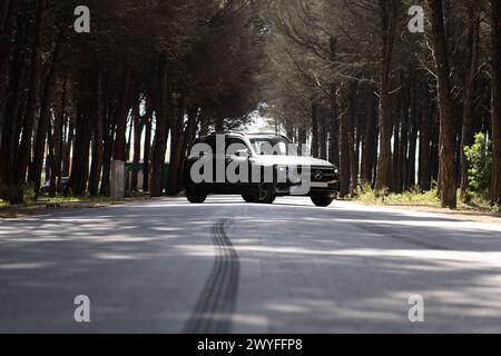 Der vollelektrische Mercedes EQB 350 mit 7 Sitzen Stockfoto