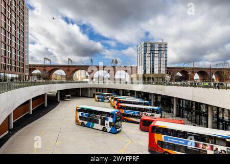 Stockport Transport Interchange und Viaduct Park offizielle Eröffnung - 18. März 2024. Stockfoto