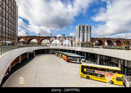 Stockport Transport Interchange und Viaduct Park offizielle Eröffnung - 18. März 2024. Stockfoto