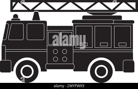 Feuerwehrfahrzeuge Icon Vektor Illustration Symbol Design Stock Vektor
