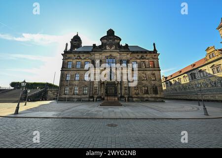 Sachsisches Standehaus am Schlossplatz - Oberlandesgericht Dresden - Dresden, Soxony, Deutschland Stockfoto