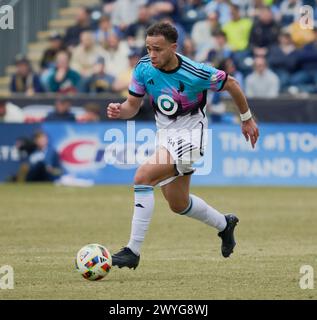 CHESTER, PA, USA - 30. MÄRZ 2024 - MLS-Spiel zwischen Philadelphia Union und Minnesota United FC im Subaru Park. Stockfoto