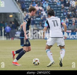 CHESTER, PA, USA - 30. MÄRZ 2024 - MLS-Spiel zwischen Philadelphia Union und Minnesota United FC im Subaru Park. Stockfoto