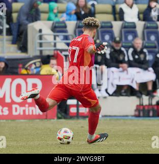 CHESTER, PA, USA - 30. MÄRZ 2024 - MLS-Spiel zwischen Philadelphia Union und Minnesota United FC im Subaru Park. Stockfoto