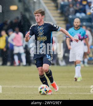 CHESTER, PA, USA - 30. MÄRZ 2024 - MLS-Spiel zwischen Philadelphia Union und Minnesota United FC im Subaru Park. Stockfoto