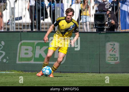 Matteo Tramoni vom Pisa Sporting Club 1909 während des italienischen Fußballspiels der Serie B zwischen Brescia Calcio FC und Pisa SC 1909 bei Mario Rig Stockfoto