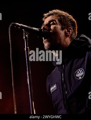 Liam Gallagher und John Squire treten am 6. April 2024 live in einem Konzert im Fabrique in Mailand auf Stockfoto