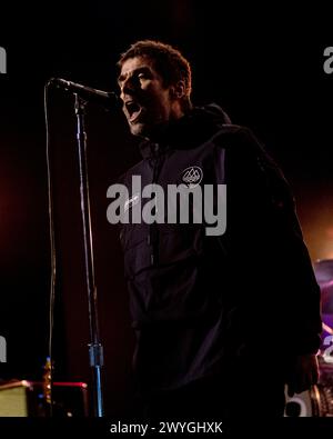 Liam Gallagher und John Squire treten am 6. April 2024 live in einem Konzert im Fabrique in Mailand auf Stockfoto