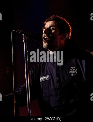 Liam Gallagher und John Squire treten am 6. April 2024 live in einem Konzert im Fabrique in Mailand auf Stockfoto