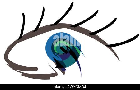 Abstraktes künstlerisches Auge-Logo Stock Vektor