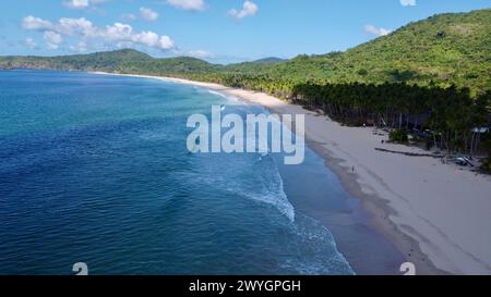 Luftaufnahme in der Bacuit Bay in El Nido, Philippinen Stockfoto