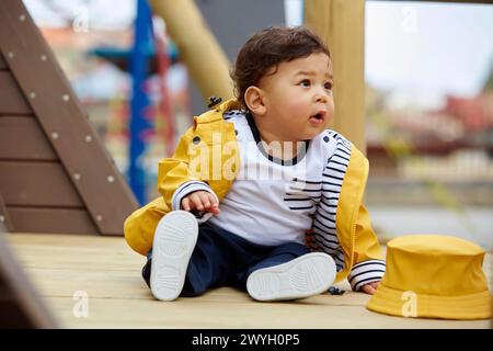 Baby. Spielplatz. Getaria. Gipuzkoa. Baskenland. Spanien. Stockfoto