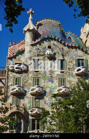 Casa Batlló von Antoni Gaudí Architekt 1904-1906. Passeig de Gracia. Barcelona. Katalonien. Spanien. Stockfoto