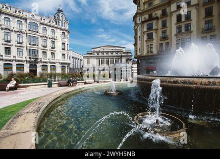 Campoamor Theater am Escandalera Platz. Oviedo. Spanien. Stockfoto