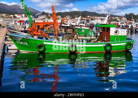 Puerto, A Pobra do Caramiñal, Ria de Arousa, A Coruña, Galicien, Spanien. Stockfoto