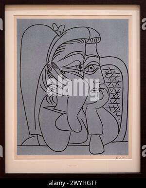 Woman Leaning on her Ellenbow, 1959, Pablo Picasso (1881-1973). Stockfoto