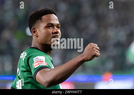 April 2024. Lissabon, Portugal. Geny Catamo (21), Sporting CP gegen SL Benfica Credit: Alexandre de Sousa/Alamy Live News Stockfoto