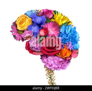 Geruch und Stimmung als olfaktorisches System, das Gerüche erkennt, die mit dem limbischen System verbunden sind, was zu einem emotionalen Effekt basierend auf dem assoziierten Geruch führt. Stockfoto