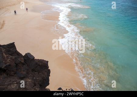 Makena Beach oder Big Beach ist ein beliebter Urlaubsort zum Schwimmen und Sonnenbaden auf der Insel Maui, Hawaii Stockfoto