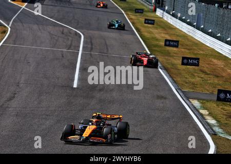 Suzuka, Japan. April 2024. Lando Norris (GBR) McLaren MCL38. 07.04.2024. Formel-1-Weltmeisterschaft, Rd 4, Großer Preis Von Japan, Suzuka, Japan, Wettkampftag. Das Foto sollte lauten: XPB/Alamy Live News. Stockfoto