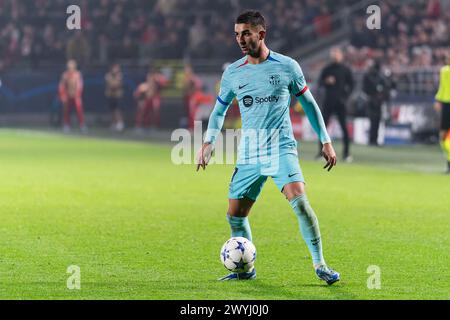 Antwerpen, Belgien. Dezember 2023. ANTWERPEN, BELGIEN - 13. DEZEMBER: Ferran Torres vom FC Barcelona beim Spiel der Gruppe H - UEFA Champions League 2023/24 zwischen Royal Antwerp FC und FC Barcelona im Bosuilstadion am 13. Dezember 2023 in Antwerpen, Belgien. (Foto: Joris Verwijst/BSR Agency) Credit: BSR Agency/Alamy Live News Stockfoto