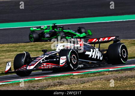 Suzuka, Japan. April 2024. Kevin Magnussen (DEN) Haas VF-24. 07.04.2024. Formel-1-Weltmeisterschaft, Rd 4, Großer Preis Von Japan, Suzuka, Japan, Wettkampftag. Das Foto sollte lauten: XPB/Alamy Live News. Stockfoto