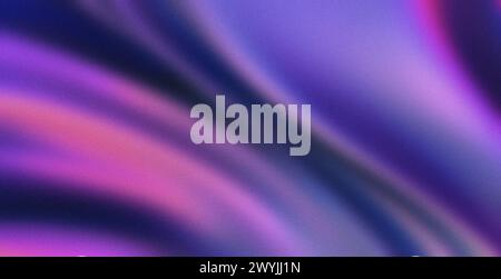 Blauer, violetter Hintergrund mit verschwommenem Farbverlauf. Körnig, abstrakt, Wellen, Rauschen, Kopierraum. Poster Banner im Hintergrund Stockfoto