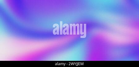 Blauer, violetter Hintergrund mit verschwommenem Farbverlauf. Körnig, abstrakt, Wellen, Rauschen, Kopierraum. Poster Banner im Hintergrund Stockfoto