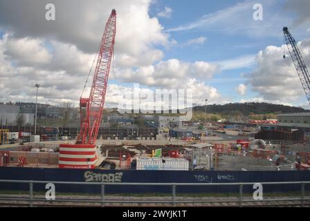 Der Standort von Greenford am mittleren Punkt des HS2-Northolt-Tunnels zwischen Old Oak Common und Ruislip im Westen Londons. Stockfoto