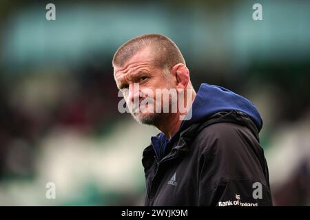 Munsters Cheftrainer Graham Rowntree vor dem ECPR Challenge Cup Spiel im Cinch Stadium in Franklin's Gardens, Northampton. Bilddatum: Sonntag, 7. April 2024. Stockfoto