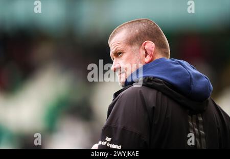 Munsters Cheftrainer Graham Rowntree vor dem ECPR Challenge Cup Spiel im Cinch Stadium in Franklin's Gardens, Northampton. Bilddatum: Sonntag, 7. April 2024. Stockfoto