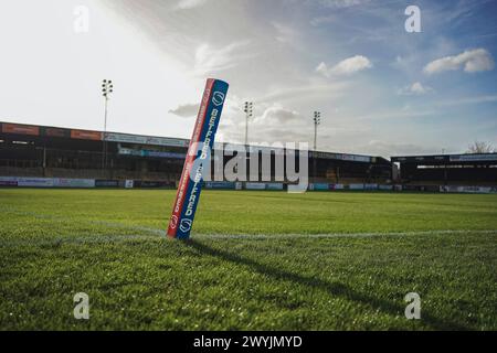 Castleford, Yorkshire, Großbritannien. April 2024. Super League Rugby: Castleford Tigers gegen Salford Red Devils im Ming-A-hose Jungle Stadium. Gernal sho Stockfoto