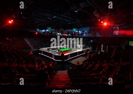 Manchester, Großbritannien. April 2024. Eine allgemeine Ansicht von Manchester Central vor dem Finale der Johnstone's Paint Tour Championship in Manchester Central, Manchester, Vereinigtes Königreich, 7. April 2024 (Foto: Cody Froggatt/News Images) in Manchester, Vereinigtes Königreich am 7. April 2024. (Foto: Cody Froggatt/News Images/SIPA USA) Credit: SIPA USA/Alamy Live News Stockfoto