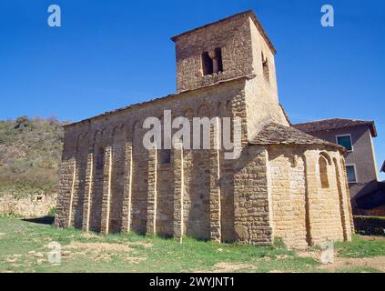 Kirche San Caprasio. Santa Cruz De La Seros, Provinz Huesca, Aragon, Spanien. Stockfoto