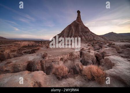 Spanien, Navarra, Arguedas, Wüste Bardenas Reales, UNESCO-Biosphärenreservat Stockfoto