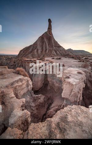 Spanien, Navarra, Arguedas, Wüste Bardenas Reales, UNESCO-Biosphärenreservat Stockfoto