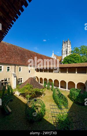 Frankreich, Ain, Bourg en Bresse, königliches Kloster von Brou im Jahre 2018 restauriert, die Kirche des Heiligen Nicolas de Tolentino Meisterwerk der extravaganten Gotik, das dritte Kloster, genannt das Kloster der Angestellte Stockfoto