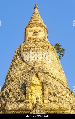 Kambodscha, Provinz Kandal, Oudong, ehemalige Hauptstadt Kambodschas für fast 250 Jahre bis 1866 und monumentale königliche Nekropole auf einem Hügel verstreut Stockfoto