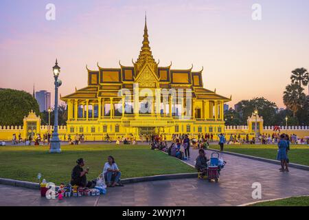 Kambodscha, Phnom Penh, Preah Tinang Chan Chhaya Pavillon des Königspalastes Stockfoto
