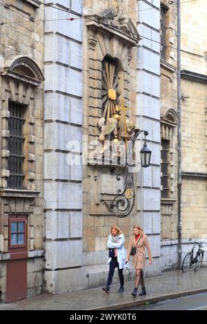 Belgien, Flandern, Antwerpen, Sint-Katelijnevest, Rückseite der Kirche St. Carolus Borromeus (17. Jahrhundert) Stockfoto