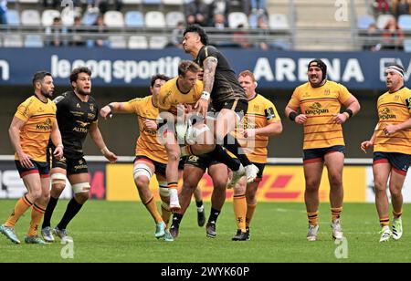 Montpellier, Frankreich. April 2024. © PHOTOPQR/LE MIDI LIBRE/JEAN MICHEL MART ; MONTPELLIER ; 07/04/2024 ; MONTPELLIER/GGL STADIUM/RUGBY CHALLENGE CUP MONTPELLIER MHR/ULSTER LE 07 04 2024 RUGBY CHALLENGE CUP AM 7. APRIL 2024 LE 07 04 2024 CREDIT: MAXPPP/ALAMY LIVE NEWS Stockfoto