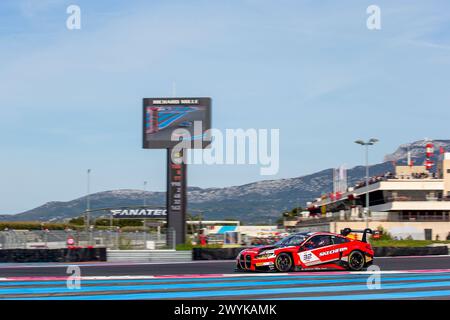 Le Castellet, Frankreich. April 2024. Le CASTELLET, Circuit Paul Ricard, Frankreich, 4-stündiges Langstreckenrennen im Rahmen des GT World Challenge Endurance Cup, der am 06 stattfand. APRIL 2024; # 32, Dries VANTHOOR, Sheldon VAN DER LINDE, Charles WEERTS, Team WRT, BMW M4 GT3. Das Team WRT fährt im Fanatec GT World Challenge Endurance Cup, gebührenpflichtiges Bild, Foto Copyright © Geert FRANQUET/ATP Images (FRANQUET Geert /ATP/SPP) Credit: SPP Sport Pressefoto. /Alamy Live News Stockfoto