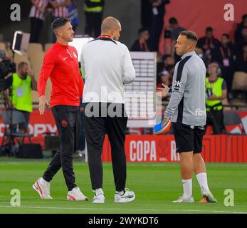 Spanien King Cup Finale Fußballspiel Athletic Club gegen Mallorca im La Cartuja Stadion in Sevilla, 06. April 2024 SEVILLA 06/04/2024 FINALE DE LA COPA DE SU MAJESTAD EL REY ESTADIO DE LA CARTUJA DE SEVILLA REAL MALLORCA-ATHLETIC CLUB DE BILBAO 900/Cordon Press Stockfoto