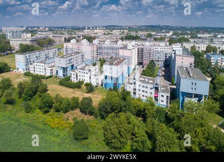 Centrum E Housing Estate, Nowa Huta, Krakau, Polen Stockfoto