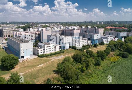 Centrum E Housing Estate, Nowa Huta, Krakau, Polen Stockfoto