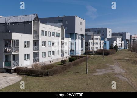 Centrum E Housing Estate, Nowa Huta, Krakau, Polen Stockfoto