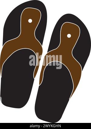Einfaches Slipper Logo Vektor Symbol Illustration Design Stock Vektor