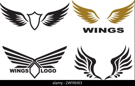 Wing Logo Vorlage Vektor Symbol Illustration Design Stock Vektor