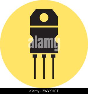 Grafikdesign für Chip-Prozessor-Vektorsymbole Stock Vektor