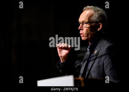 Die 44. TB MacAulay Lecture, James Hutton, McEwan Hall, Edinburgh, Foto: Johan Rockström ist Direktor des Potsdam Institute for Climate Impact R Stockfoto